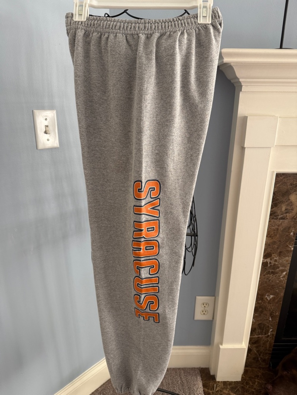 Gildan Gray Joggers with Orange Syracuse Leg Graphic